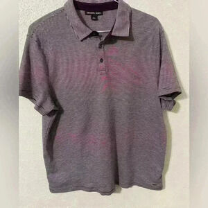 Michael Kors Pull Over Purple Stipe Shirt Size XL